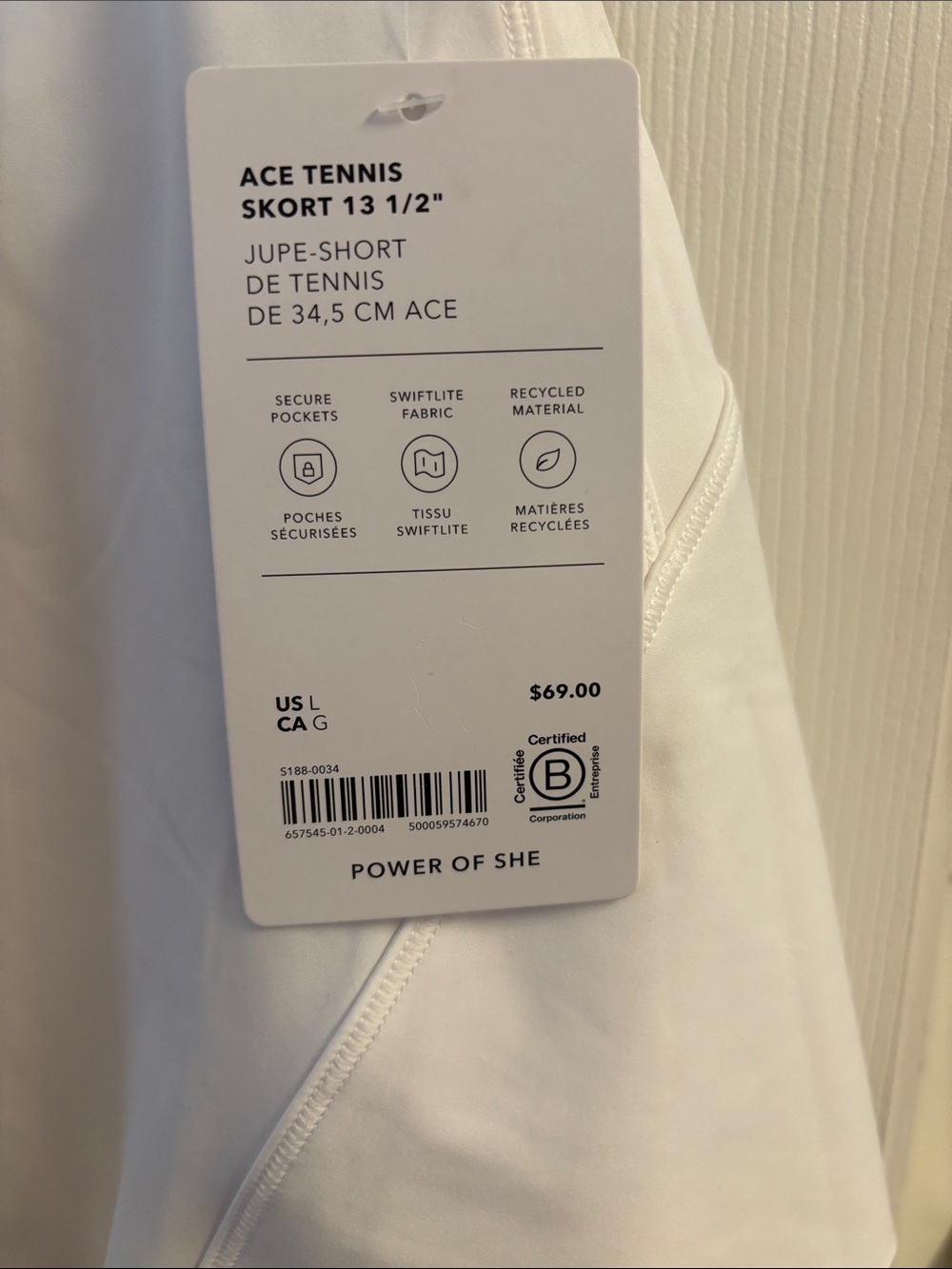 Athleta White Flared Tennis Skort - Picture 4 of 4